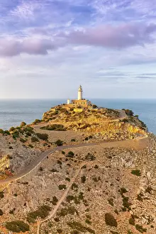 Text: Cap Formentor landscape nature lighthouse sea text