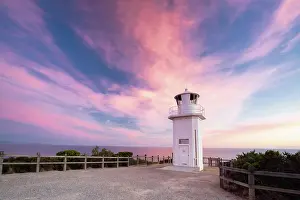 Tower: Cape Liptrap lighthouse at sunset on the Bass Coast n