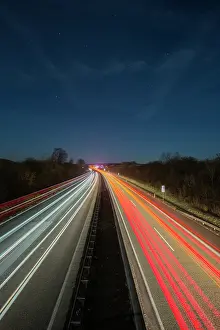 Exposure: Car headlight tracks, taken with long exposure