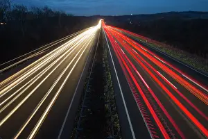 Exposure: Car headlight tracks, taken with long exposure
