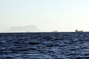 Gibraltar: Cargo Ships - in the Strait of Gibraltar
