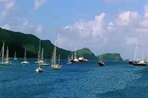 Bequia: Caribbean, Bequia. Boats on the water