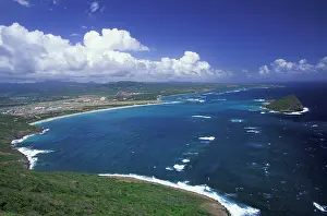 Sales: Caribbean, St. Lucia, Anse de Sales. View