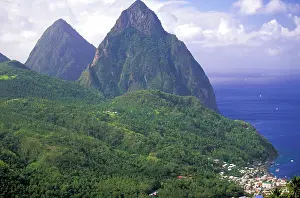 Lucia: Caribbean, St. Lucia, Soufriere. Morning