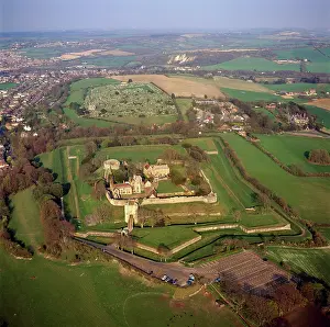 Bailey: Carisbrooke Castle, a historic motte-and-bailey