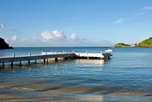 Dock: Carlisle Bay beach, Antigua, West Indies