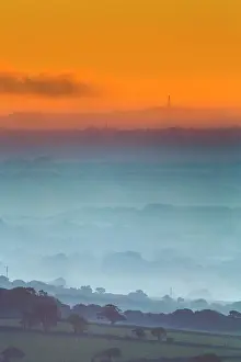 Brea: Carn Brea - Misty Morning - Summer