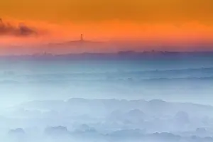 Brea: Carn Brea - Misty Morning - Summer