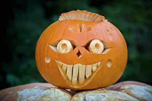 Pumpkins: Carved pumpkin for Halloween, Baden-Warttemberg