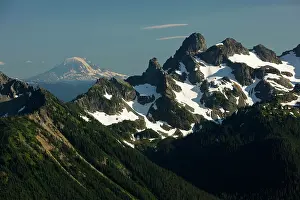 Adams: The Cascade Mountains - Looking south towards