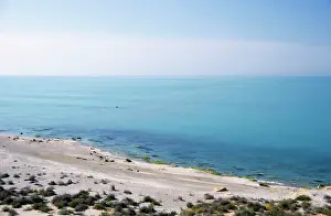 Krasnovodsk: Caspian Sea Shore - near Krasnovodsk - a view from