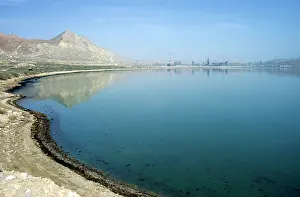 Krasnovodsk: Caspian Sea Shore - oil refinery near Krasnovodsk
