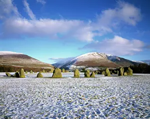 Keswick: Castlerigg Stone Circle in winter snow near Keswick