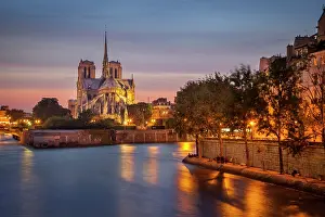 Gothic: Cathedral Notre Dame along River Seine