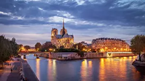 Spire: Cathedral Notre Dame and River Seine, Paris
