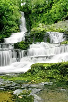 Spectacular: Catlins, New Zealand. A spectacular waterfall