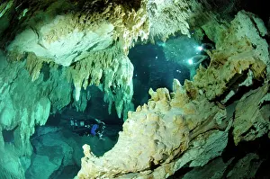 Yucatan: Cave diving Maya Cenotes Yucatan Mexico