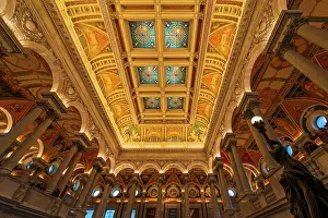 Window: The ceiling of the Library of Congress, Washington
