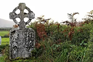 Cemetry: Celtic cross headstone, cemetry, Sneem, County Kerry