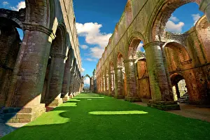 Dilapidated: Central Aisle of Fountains Abbey, founded in 1132