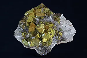 Brassy: Chalcopyrite (CuFeS2) (Golden)