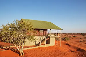 Isolation: Some of the chalets of the Bagatelle Kalahari Game Ranch are built on top of a sand dune