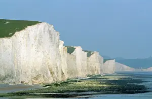 Headland: Chalk Cliffs - Seven Sisters at mouth of Cuckmere River