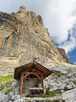 Sella: Chapel of Rifugio Tuckett e Sella. The Brenta Dolomites
