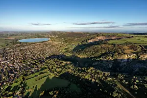 Limestone: Cheddar and Gorge - Aerial View - Somerset - UK