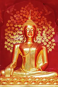 Haseltine: Chiang Mai, Thailand. Wat Phan On. Buddha statue