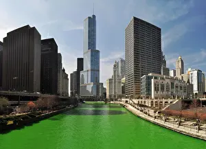 Bodies: Chicago River dyed green on Saint Patrick's Day