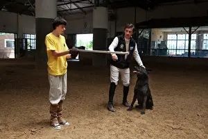 Exercise: Child making a trust exercise with a dog - Argentina