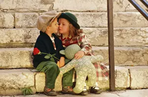 Frederic Rolland: Children - boy, girl & cloth teddy