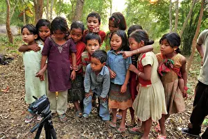 Cameras: Children looking at the video camera