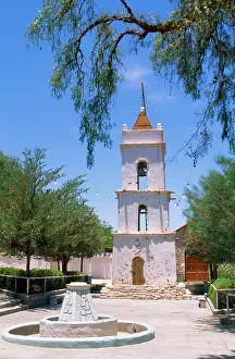 Atacama: Chile - Toconao: Church Tower on the edge of Salar