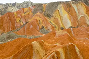 Gansu: Chine, Province du Gansu, Zhangye, paysages