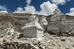Tibet: Chortens (Tibetan Buddhism stupas) in Himalayas