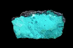 Hydrated: Chrysocolla hydrated copper cyclosilicate mineral