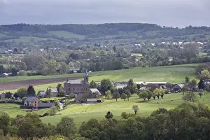 Limburg: Church in a hilly landscape, The Netherlands, L