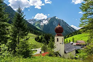Lechtal: Church, Namlos on the Namlos Pass, Lechtaler Alps