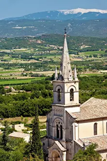 Steeple: Church steeple with Mont Ventoux beyond