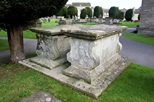 Churchyard: Churchyard - Table top tombs - St Marys Church