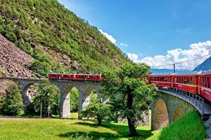 Company: Circular viaduct of Brusio, Rhaetian Railway, Bernina