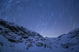 Sergio Arias: Circumpolar Star Trails in snowy mountains at night
