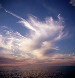 Cirrostratus: Cirrostratus Cloud - over calm sea