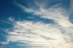 Cirrus: Cirrus uncinus clouds in evening