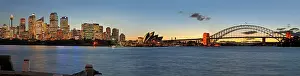 Sydney: City skyline with Opera House and Bridge. Sydney