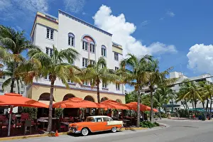 Classic: A classic car parked on Ocean Drive, South Beach