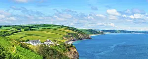 Devon: Cliffs over Start Point Lighthouse, Trinity Hous