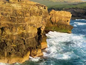 Stack: The Cliffs of Yesnaby in Orkney, during